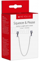 Squeeze & Please Nipple Clamps with Chain