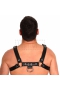 RED Leather Harness black